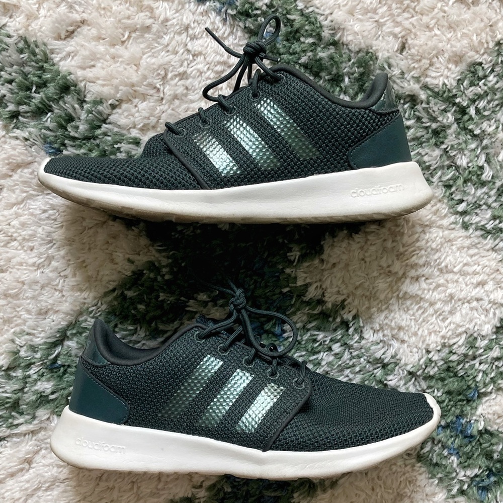 Dark Green Adidas Cloudfoam Sneakers